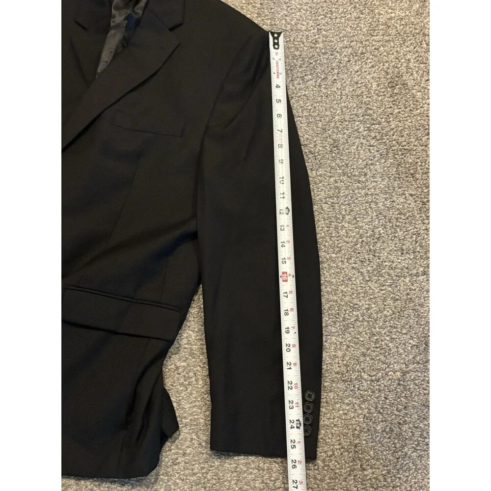 Ralph Lauren Polo Blazer Men’s 44R Black 100% Wool RN90736